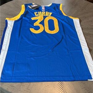Blue and Yellow Basketball Jersey Curry